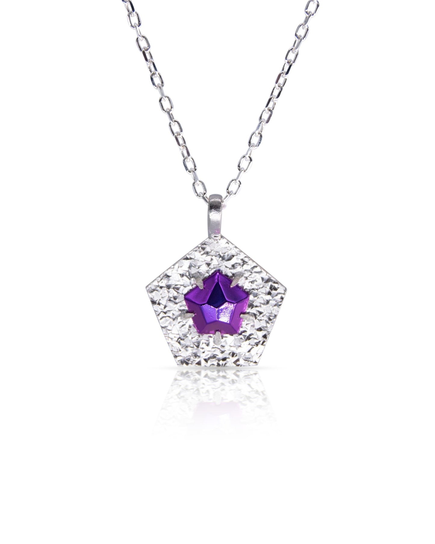 Purple Niobium Garnet-inspired Necklace