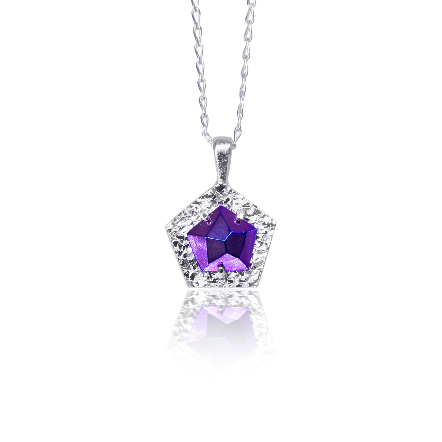 Purple Niobium Garnet-inspired Necklace