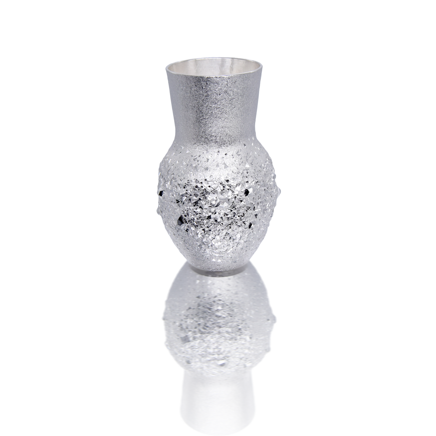 Silver 'Rocky Crystal' Bub Vase