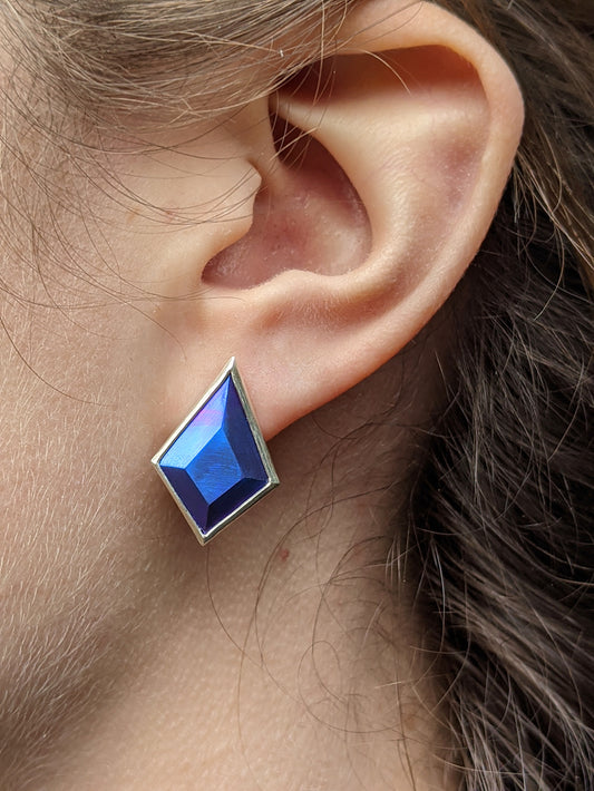 Blue Crystal Earrings - Made to Order