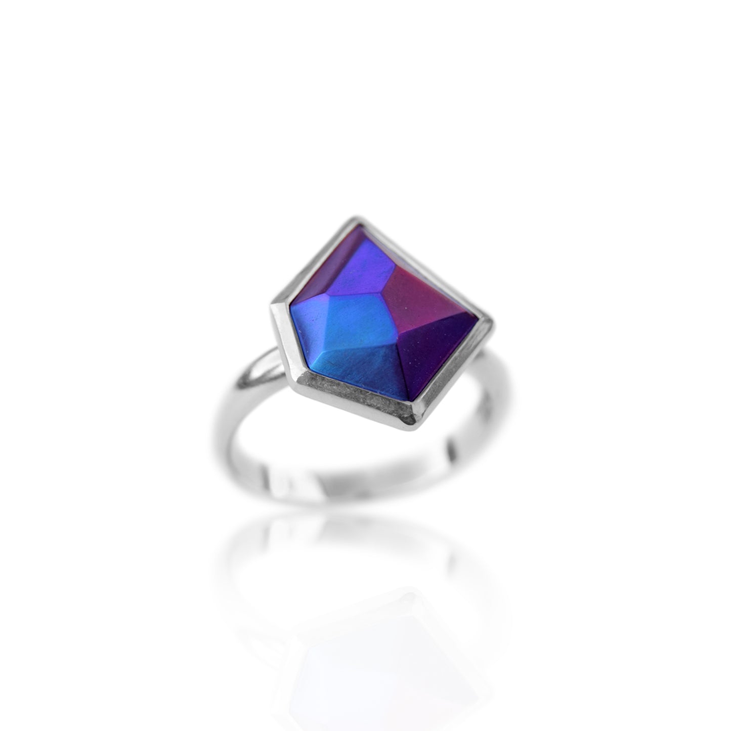 Iridescent Niobium "Crystal" Ring