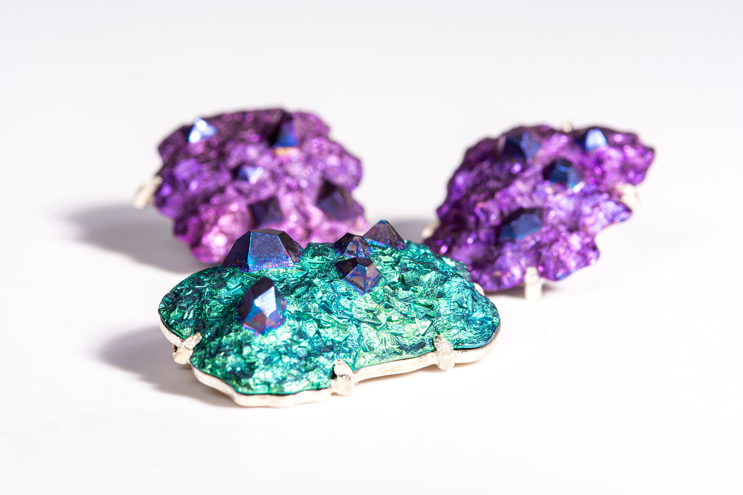 Purple Rock Earrings