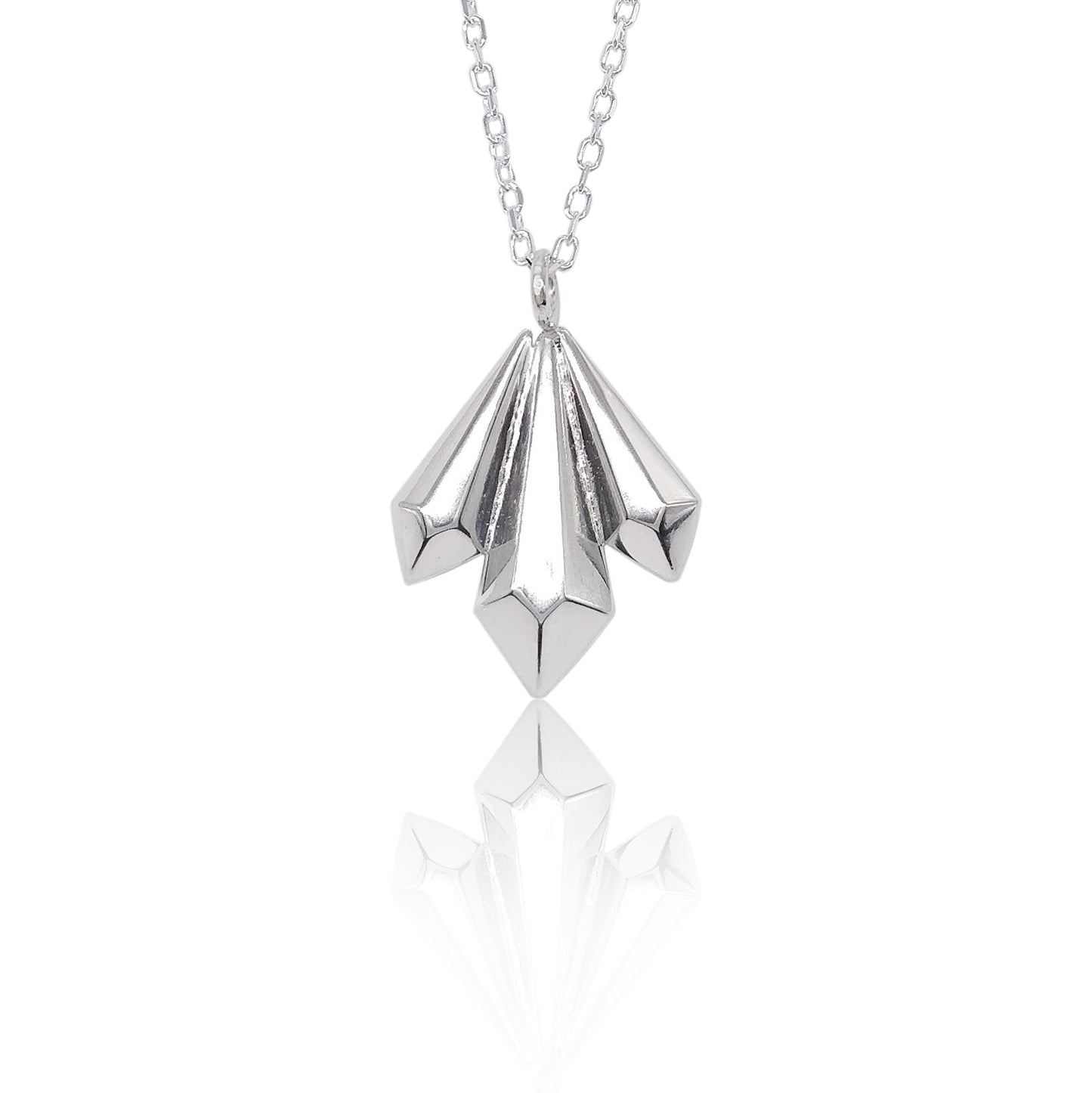 Silver Radiating Crystal Pendant
