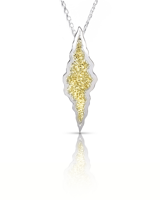 Crystal Crater Pendant - Silver & Gold Plated