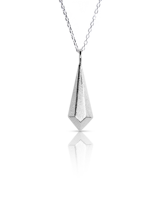 Sparkly Silver Crystal Drop Pendant