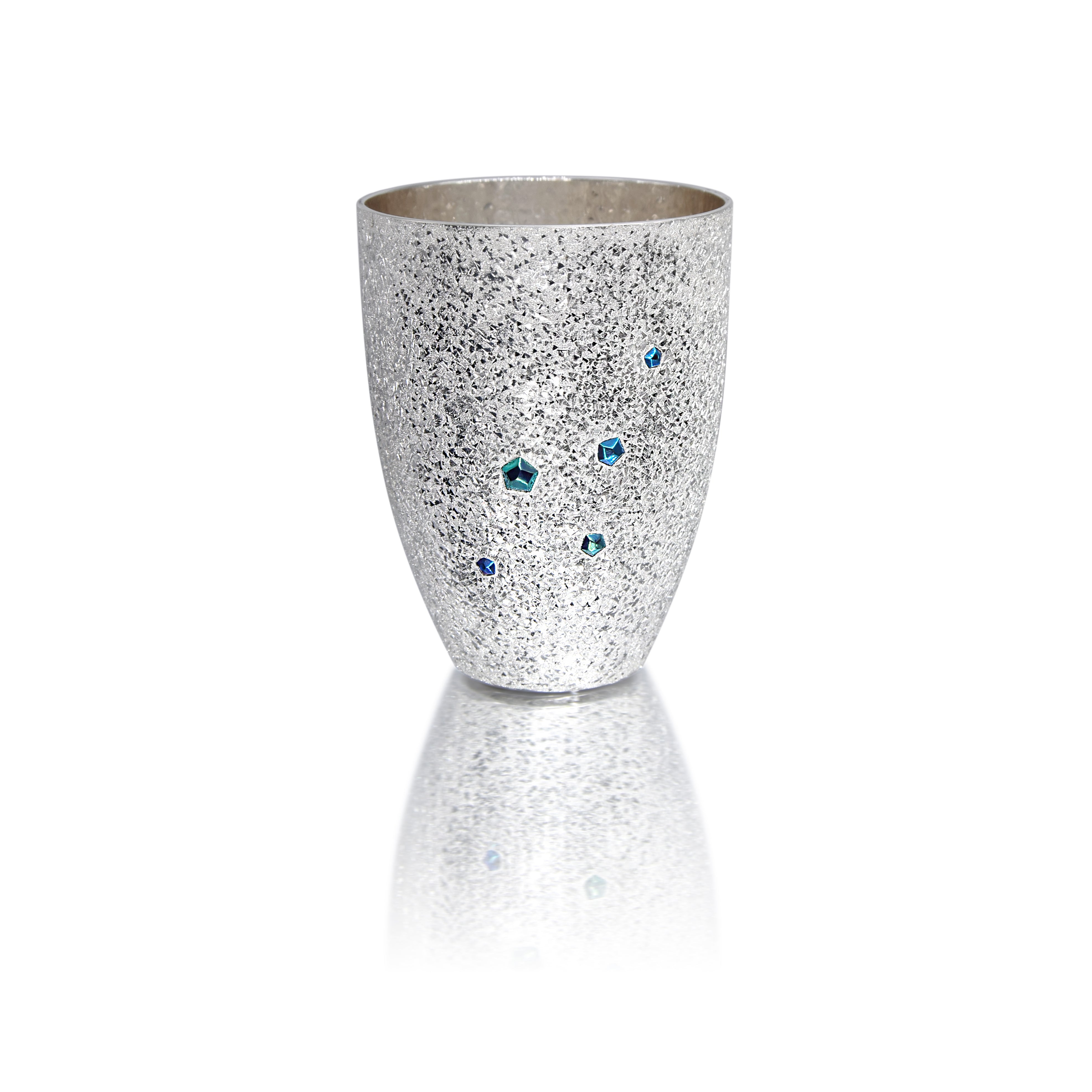 Alice Fry Small Silver Cup - Green and Blue Niobium – Alice Fry