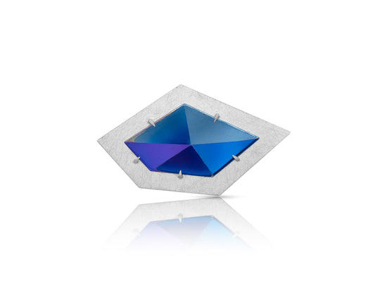 Niobium Polygon Crystal Brooch - Varying colours