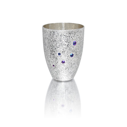 Small Silver Cup - Purple  and Blue Niobium