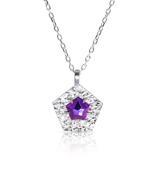 Purple Niobium Garnet-inspired Necklace