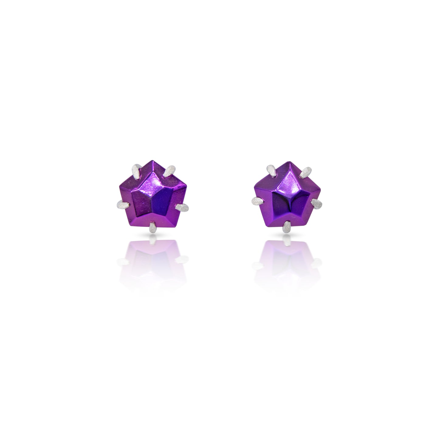 Purple Niobium Garnet-inspired Earrings