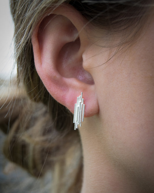 Silver 'Rutile' Earrings