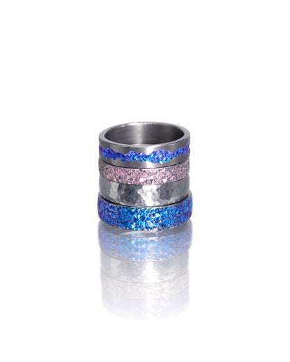Crystal Vein Niobium Ring