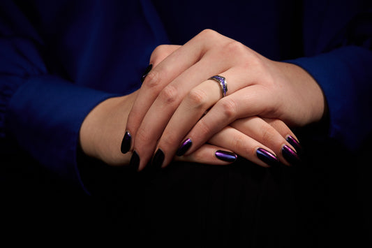 Violet Niobium Crystal Crater Tiara Ring - Small