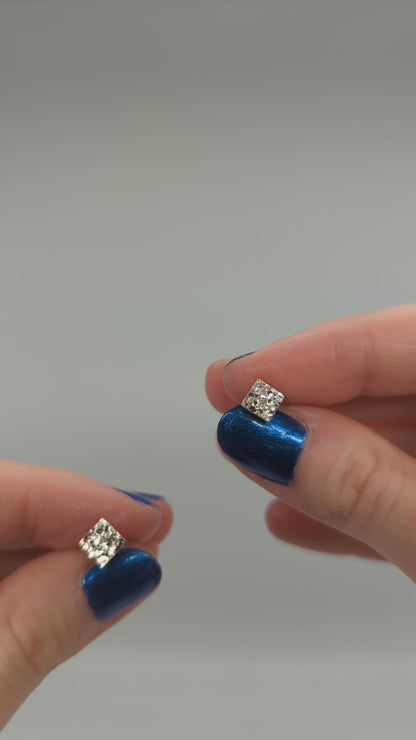 Crystal Crater Drop Earrings