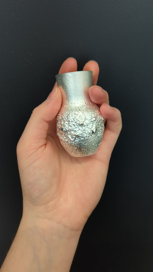 Silver 'Rocky Crystal' Bud Vase