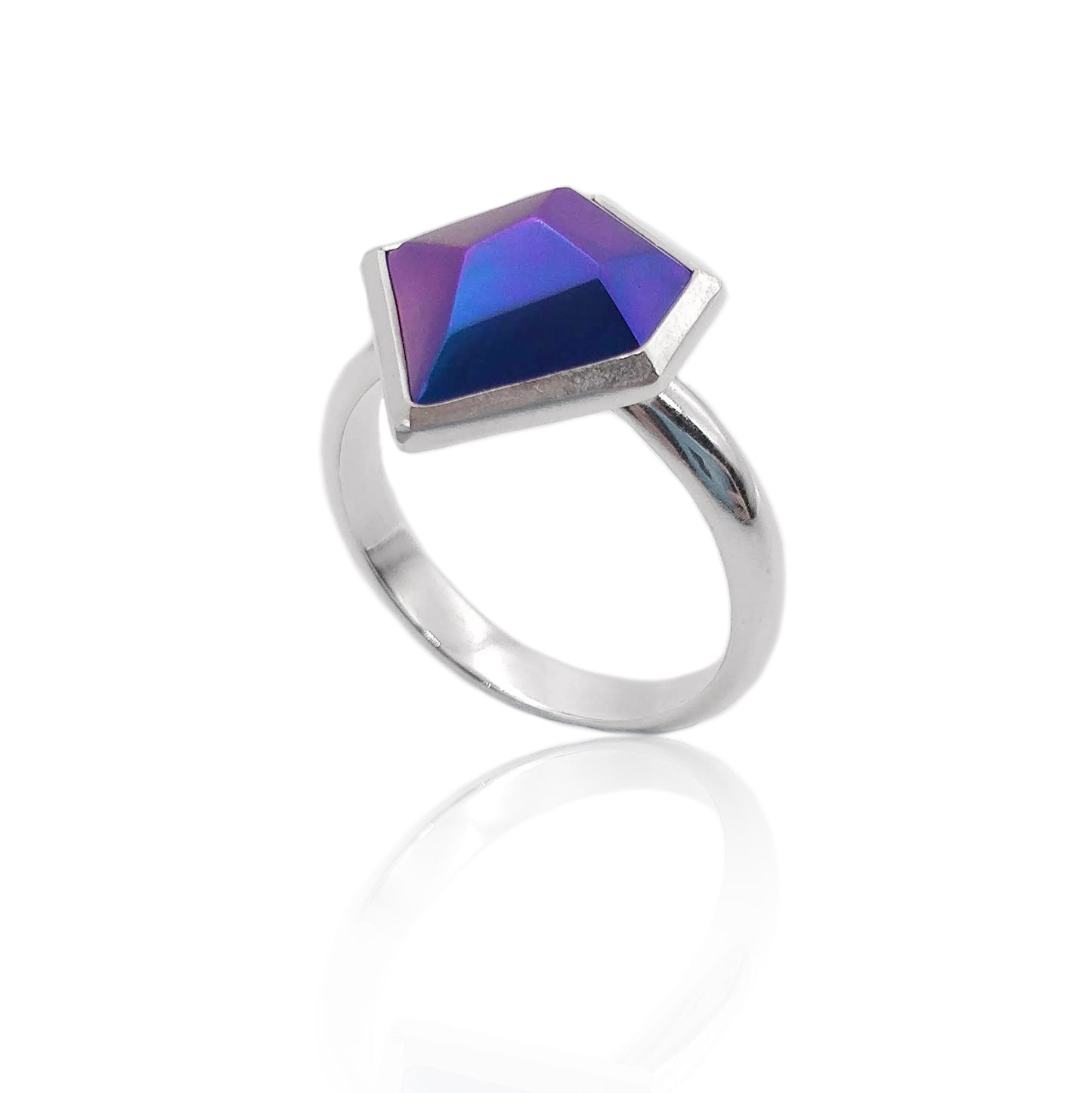 Iridescent Niobium "Crystal" Ring