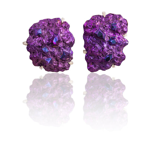 Purple Rock Earrings