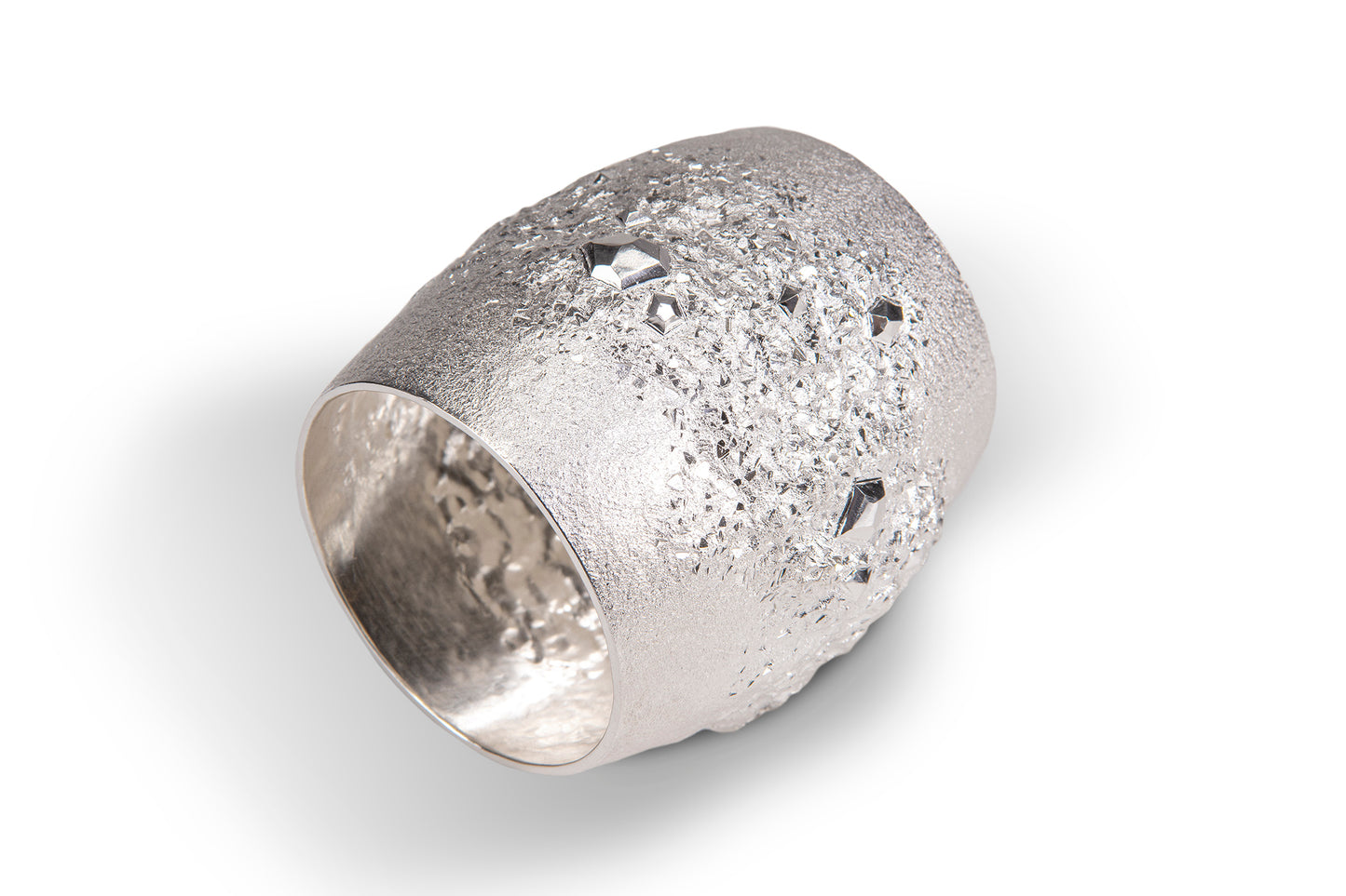 Rocky Silver Napkin Ring